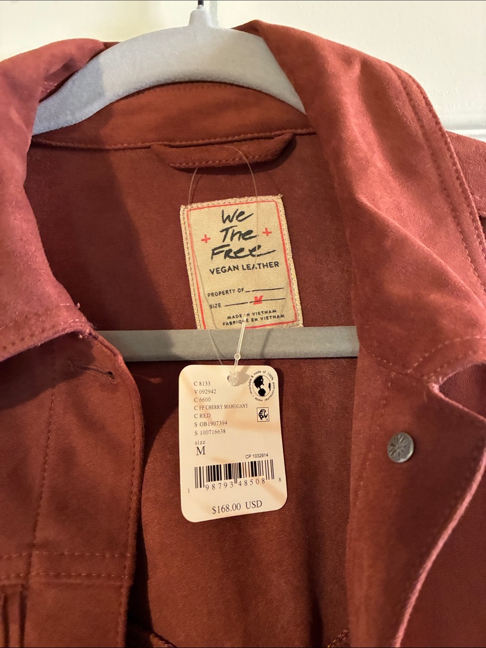 Free People We The Free Rust Fringe Suede Jacket NWT - Picture 2 of 4
